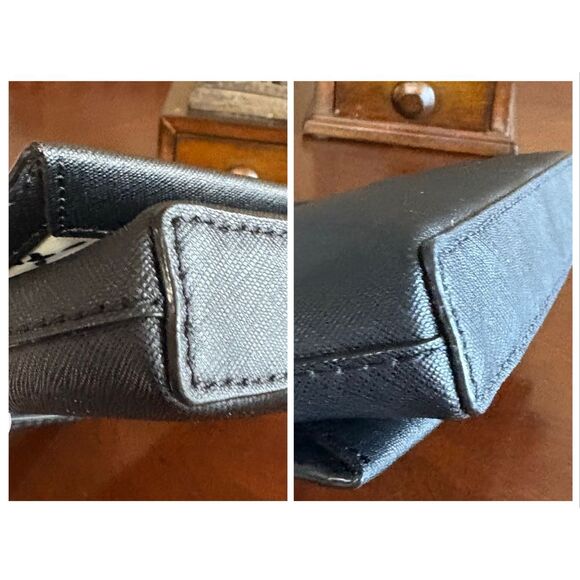 KATE SPADE - Newbury Lane Sally Saffiano Leather Turnlock Crossbody in Black. - Picture 10 of 14